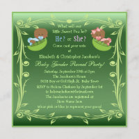 Gender Reveal African American Babies in Pea Pods