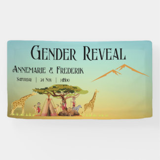 Gender Reveal African Safari Banner
