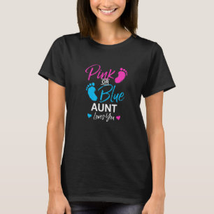 Gender Reveal Aunt Baby Shower Auntie Pregnancy An T-Shirt