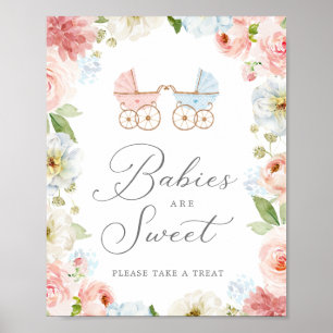 Gender Reveal Babies are Sweet Sign Poster