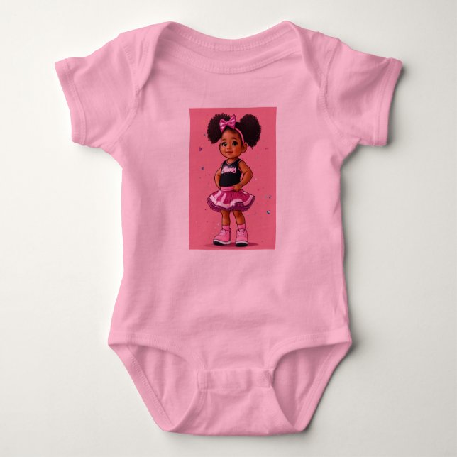 Gender Reveal Baby Girl Suit Bodysuit (Front)