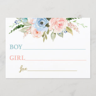 Gender Reveal Baby Name suggestion Invitation