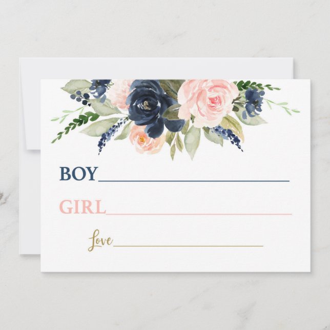 Gender Reveal Baby Name suggestion Invitation (Front)