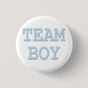 Gender Reveal Baby Party Custom Team Boy 3 Cm Round Badge