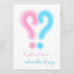 Gender Reveal Baby Shower Invitation