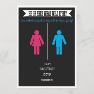 Gender Reveal baby Shower Invitation
