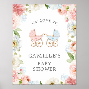 Gender Reveal Baby Shower Welcome Poster