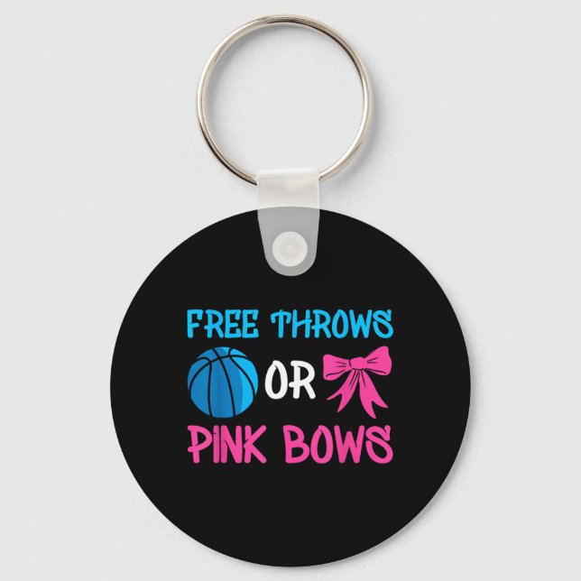 Gender Reveal Basball Quote For A Basball Player Key Ring (Front)