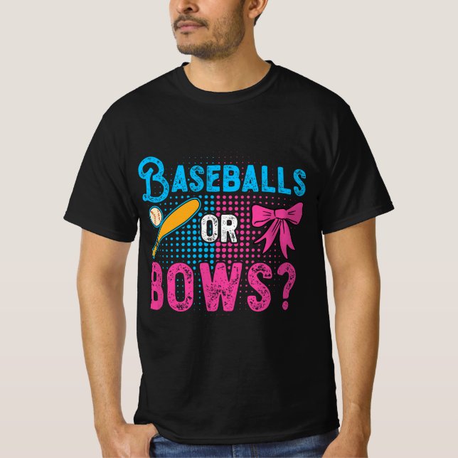 Gender Reveal Baseball Quote for a Baseball Family T-Shirt (Front)