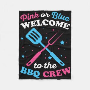 Gender Reveal Bbq Design For A Bbq Lover Fleece Blanket