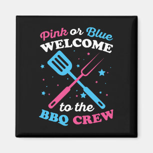 Gender Reveal Bbq Design For A Bbq Lover Magnet