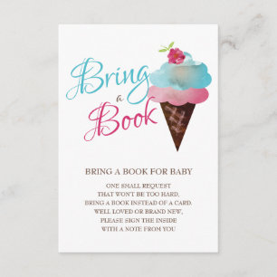 Gender Reveal Book For Baby Insert Invitation