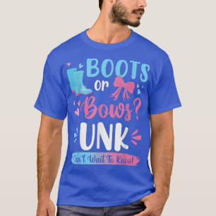 Gender reveal boots or bows Unk matching baby part T-Shirt