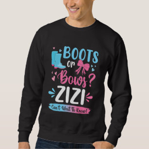 Gender Reveal Boots Or Bows Zizi Matching Baby Par Sweatshirt