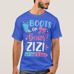 Gender reveal boots or bows Zizi matching baby par T-Shirt