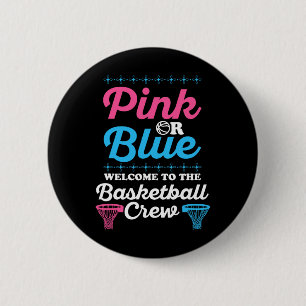 Gender Reveal Bysketbyll Design For A Bysketbyll F 6 Cm Round Badge