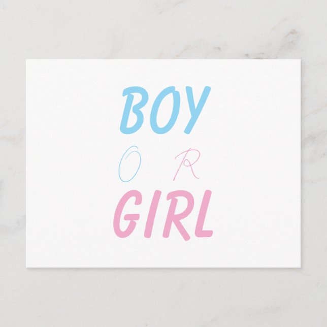Gender reveal card (Front)