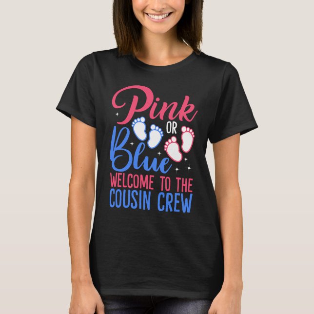  Gender Reveal Cousin Shirt, Big Cousin Gender R T-Shirt (Front)