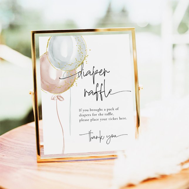 Gender Reveal Diaper Raffle Baby Shower Game Poster (Creator Uploaded)