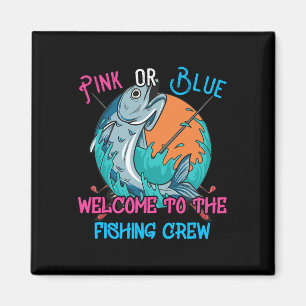 Gender Reveal Fishing Design For A Fishermen Magnet