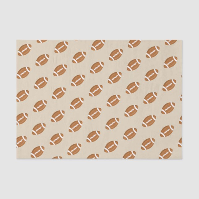 Gender Reveal Football Baby Boy Shower Touchdown Tissue Paper (Front)