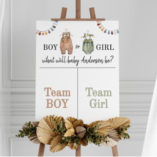 Gender Reveal Game Boy or Girl fall Poster