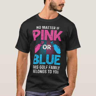 Gender Reveal Golf Design for a Golf Family putter T-Shirt