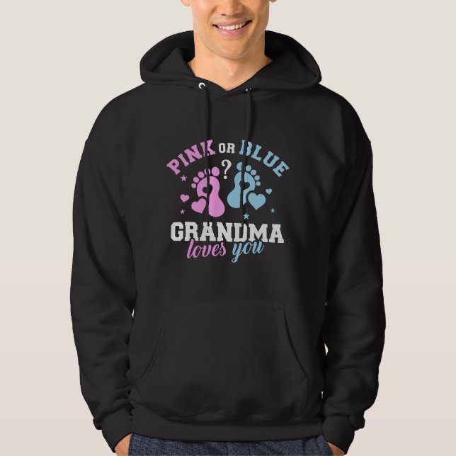 Gender reveal grandma hoodie (Front)