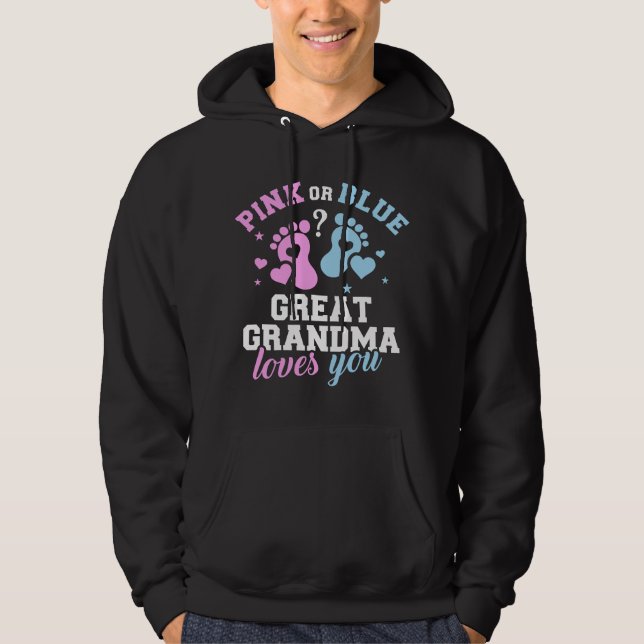 Gender reveal great grandma hoodie (Front)