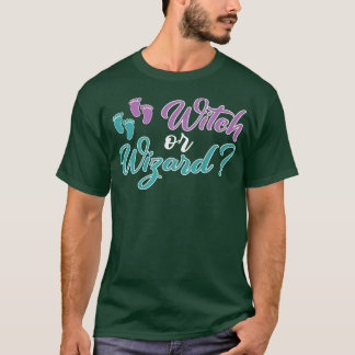 Gender Reveal Halloween Witch Or Wizard T-Shirt