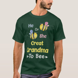 Gender reveal he or she great grandma matching bab T-Shirt