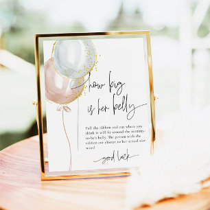 Gender Reveal How Big Is Her Belly Baby Game Poster