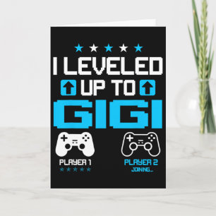 Gender Reveal I Levelled Up To Gigi Video Game Lov Card
