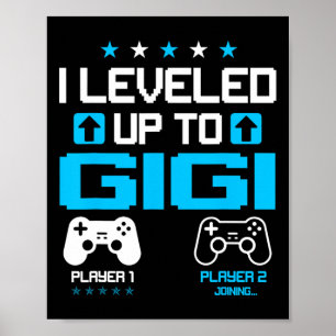Gender Reveal I Levelled Up To Gigi Video Game Lov Poster
