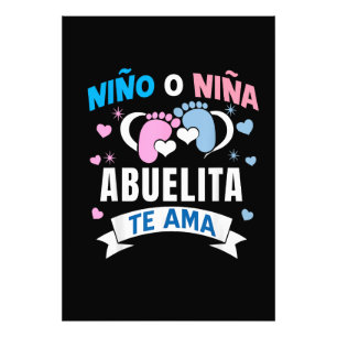 Gender Reveal in Spanish Photo Print