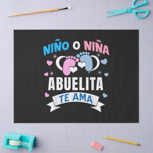 Gender Reveal in Spanish Tissue Paper (Craft)