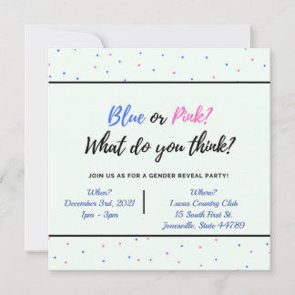 Gender Reveal Invitation