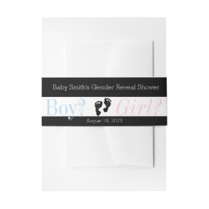 Gender Reveal Invitation Belly Band