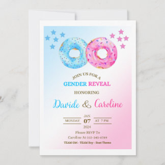 Gender Reveal Invitation Card