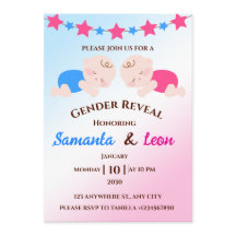 Gender Reveal Invitation Card