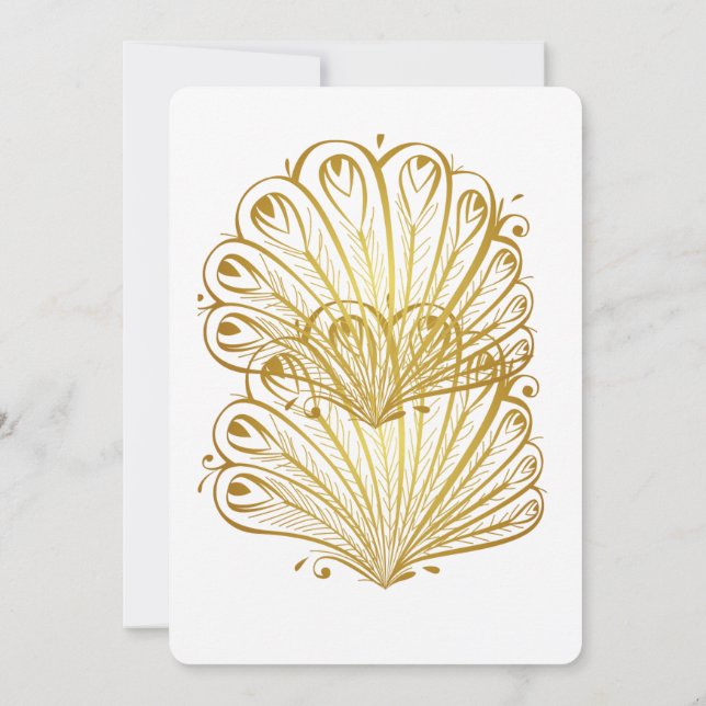 Gender reveal invitation card (Back)