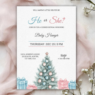 Gender Reveal Invitation with festive theme