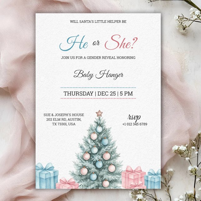 Gender Reveal Invitation with festive theme (Creator Uploaded)