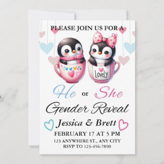 Gender Reveal Invitations, Personalised Invitation