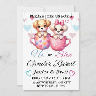 Gender Reveal Invitations, Personalised Invitation