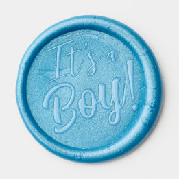 Gender Reveal It's a Boy Wax Seal Sticker