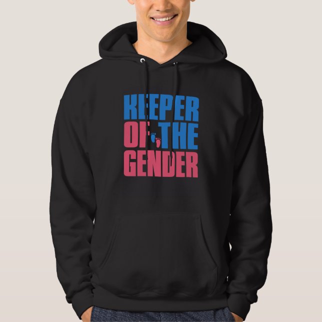 Gender Reveal Keeper of the Gender  Party Idea Aun Hoodie (Front)