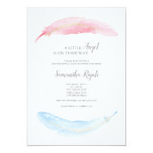 Gender Reveal Little Angel Invitation