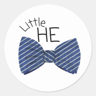 Gender Reveal Little He Boy Blue Sticker