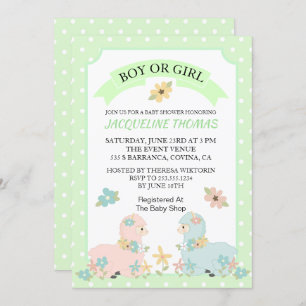 Gender Reveal Llama Baby Shower Invitation